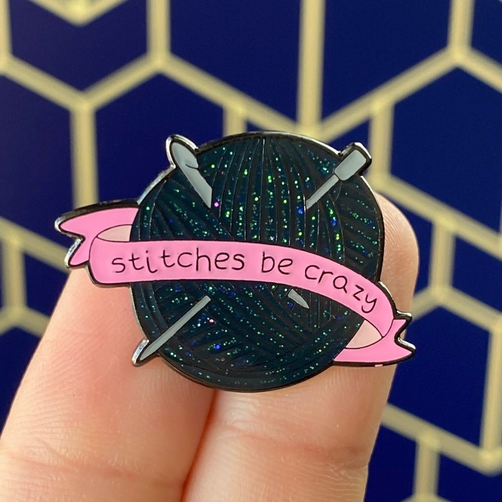 Stitches Be Crazy Enamel Pin/ Brooch Lapel